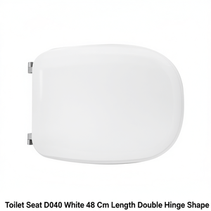 Asiento de Inodoro D040 Blanco, 48 cm de Longitud, Forma de Doble Bisagra - Product Image 3