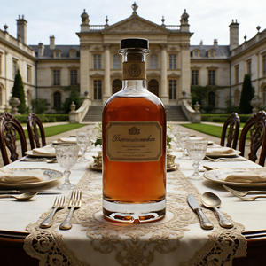 Bouteille en verre de luxe en gros, durable, gaufrée, personnalisée, réutilisable, 500 ml, 750 ml, pour mezcal, vodka, vin de <span class=keywords><strong>Bordeaux</strong></span>, échantillon gratuit - Product Image 1