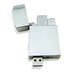lighter shape metal usb disk Customized Metal Case China Supplier Hot Sale Portable Pendrive