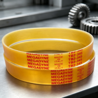 Courroie poly-V multi-nervures MEGADYNE TB2-345 en PU pour machine à découper la viande, courroie de transmission de remplacement