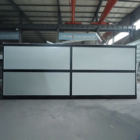 Structure en acier, maison préfabriquée moderne et écologique, conteneur pliable avec porte double vitrage, application pour bâtiment de bureaux