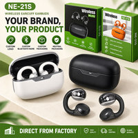 Écouteurs TWS à clip ouvert NE-21S, écouteurs sans fil Bluetooth, HiFi, contrôle tactile, écouteurs sportifs à oreille ouverte, OEM ODM