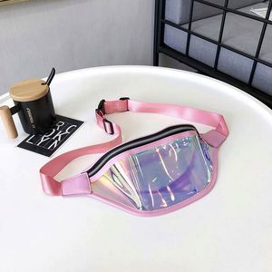 Transparent PVC Laser Ladies Fanny <b>Pack</b> Fashion Holographic Crossbody Waist Bag for <b>Women</b> - Product Image 5