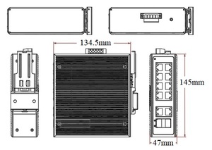 Switch PoE industriel robuste sur rail DIN 10/100 Mbps à 10 ports non géré avec SFP 2 Gigabit Uplink pour la surveillance CCTV - Product Image 1
