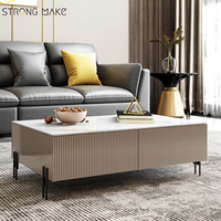 Ensembles de meubles de salon de luxe nordique, Console carrée, Center, meuble Tv moderne, Table basse en marbre et supports de télévision