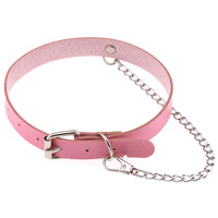 Cuir noir pointu tour de cou Punk collier femmes hommes chaînes tour de cou gros collier Goth bijoux métal gothique Emo accessoires