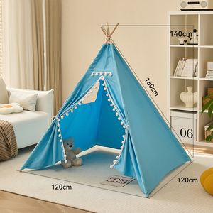 Tente de jeu portable de haute qualité Brightbebe pour enfants, en toile de coton durable, <span class=keywords><strong>tipi</strong></span> pour bébé pour jouer en intérieur - Product Image 4