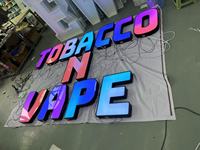 Fabricante personalizado LED signo canal letra 3D acrílico interior negocio signo tablero personalizado programas humo tienda resistente al agua