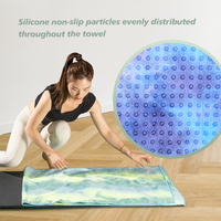 Tapis de yoga en microfibre plastique recyclé avec impression de colorant de cravate antidérapant avec logo personnalisé écologique