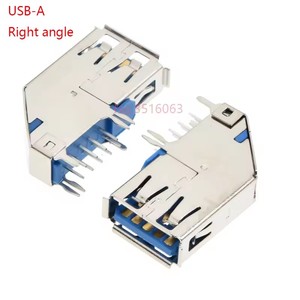 Conector USB3.0 tipo <span class=keywords><strong>A</strong></span> hembra tipo B tipo AF 90 grados lado Smd inserción 180 grados Vertical impresora de interfaz de alta velocidad - Product Image 2