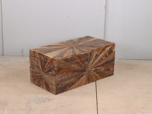 Rustic Wooden <b>Trunk</b> <b>Storage</b> Furniture Large Capacity Wooden Chest <b>Box</b> for Household <b>Storage</b> Bedroom Living Room & Interior Decor - Product Image 5
