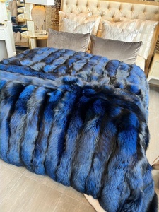 Lussuoso Plaid in Vera Pelliccia di <span class=keywords><strong>Volpe</strong></span>, Fodera in Stile Cashmere, Coperta in Pelliccia, Vari Colori, Tappeto in Pelliccia, Plaid in Pelliccia di <span class=keywords><strong>Volpe</strong></span>, Coperta Riscaldante in Pelliccia - Product Image 4