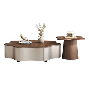 <span class=keywords><strong>Tavolino</strong></span> da Caffè Moderno Italiano in <span class=keywords><strong>Legno</strong></span> Massello, <span class=keywords><strong>Design</strong></span> a Petalo di Farfalla, Stile Semplice a Nuvola, Arredamento per Soggiorno - Product Image 5