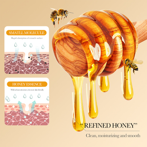 Jabón Facial en Barra BIOAOUA con Miel y Vitamina E, Jabón Corporal Nutritivo para una Piel Suave e Hidratada, Limpiador Diario - Product Image 4