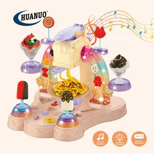 Enfants <span class=keywords><strong>Montessori</strong></span> bricolage coloré jouer pâte jouet ensemble Musical fabricant de crème glacée enfants cuisine modélisation couleur argile pour les enfants - Product Image 2