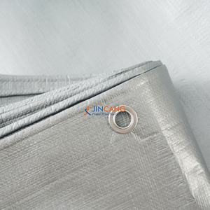 Lona Impermeable Resistente, para Uso en Exteriores con Ojales Reforzados, para Techos, Campamentos, Patios, Piscinas y Embarcaciones (Plateado y Negro) - Product Image 6