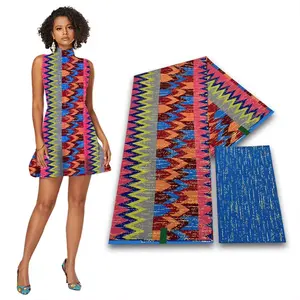 Wholesale Hot Sale Kente Design Wax Printing 100% Cotton African Print Fabric African Ankara Fabrics African Wax Fabric For Adr