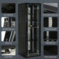 Armoire serveur sur pied de 1,6 m de profondeur, 19 pouces, 1640*600*1000, en acier laminé à froid SPCC, pour centre de données et réseau.