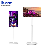IKINOR 21.5 inci TV Pintar Android Portabel dengan Layar Sentuh USB Tipe-C, Putar, WiFi, 4G, Resolusi HD1080, Refresh Rate 60Hz