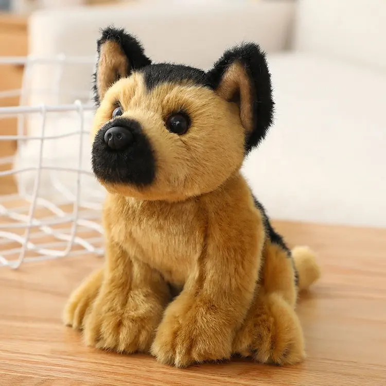 Aangepaste Zachte Pluche Simulatie Dier Speelgoed Duitse Herder Honden Voor Verkoop