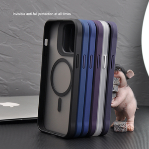 New Mờ Matte Chống Sốc Từ Trường Hợp Bốn Góc Chống Vàng Từ Bìa Cao Su Tráng Từ Trường Hợp Điện Thoại - Product Image 5