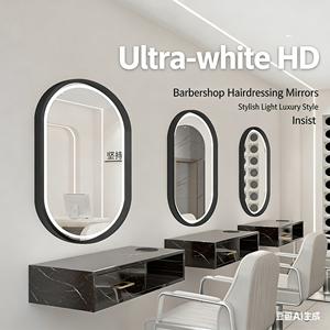 Soporte de Espejo para Salón de Belleza con Luz Integrada, Espejo de Pared Exclusivo para Peluquería - Product Image 1