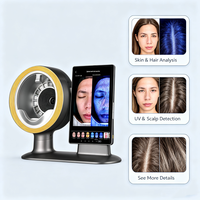 Analyseur de peau numérique IA multilingue avec fonctions de scan de la peau du visage et du cuir chevelu/capillaire.