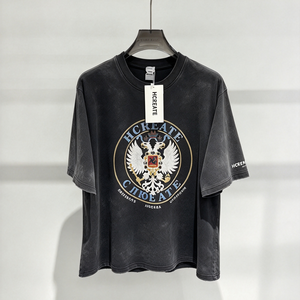 Wholesale Custom Heavyweight <b>Vintage</b> Washed <b>Graphic</b> T-Shirt Men Streetwear Oversized Retro Print 100% Cotton <b>Tee</b> Shirt TKAN1027 - Product Image 1