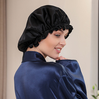 Bonnets en soie de mûrier avec logo personnalisé, bonnet de nuit, grand bonnet de sommeil en soie de satin pour soins des cheveux longs, meilleure vente