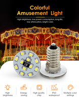 Lampes LED Cabochon AC24V pour Manèges, 12 Pièces, Blanc, IP44, Corps en Plastique PC pour Parcs d'Attractions