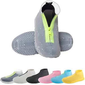 Surchaussures Réutilisables en Silicone Imperméables avec Fermeture Éclair Antidérapantes – Autres Équipements de Pluie pour Voyages en Extérieur, Résistantes, Lavables, pour le Camping - Product Image 1