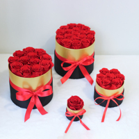 Lovebay bunga mawar selamanya diawetkan dalam kotak hadiah emas untuk pernikahan keabadian mawar abadi bunga mawar selamanya ember mawar dalam kotak hadiah