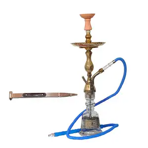 Modern Design Portable Zinc Alloy Egyptian Shisha Hookah Best Selling Nargile Golden Ghalil Hookah Shisha