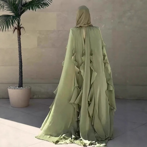 D-06 2025 Abito Vintage a Maniche a Campana con Volant per Donna, Produzione ODM in Chiffon per Commercio Estero - Product Image 4