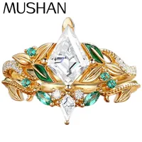 Bague en argent sterling 925 MUSHAN personnalisée avec diamant Moissanite, couleur D, VVS1, design moderne et exquis, accessoires de bijouterie