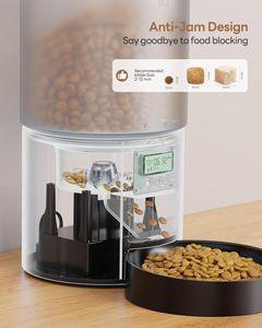 Distributeur automatique de nourriture pour animaux domestiques (chiens et chats) double bande 2,4 GHz et 5G, avec bacs en plastique et acier inoxydable en forme de bouteille, rechargeable - Product Image 4