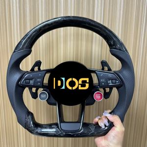 Volant en cuir et fibre <span class=keywords><strong>de</strong></span> carbone DOS pour <span class=keywords><strong>Audi</strong></span> S4/A5/A4/S3/S5/S6/S7/RS3/RS4/RS5/RS6/RS7/Q3/Q5/Q7/Q8/A3/A6/A7/A8/B9/B8.5/<span class=keywords><strong>R8</strong></span>/TT/C8 - Product Image 5
