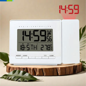 Horloge de projection numérique intelligente <span class=keywords><strong>Projecteur</strong></span> pivotant réglable Affichage LCD de l'heure et de la température Alarme de répétition Bureau moderne Usage domestique - Product Image 3