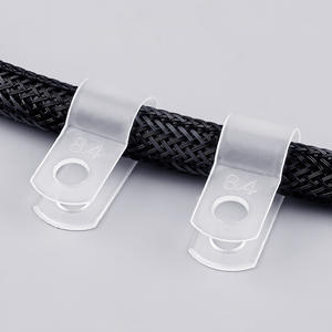 R-Type Nylon <b>Cable</b> Clip U-Type <b>Cable</b> <b>Management</b> Clip Plastic <b>Cable</b> Fixing Clip with Rubber and Steel Material - Product Image 2