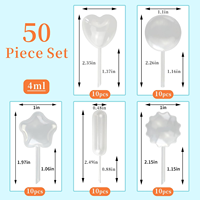 Pipettes compte-gouttes en plastique PE de 4 ml, en forme de cœur, rondes, rectangulaires, pipettes de transfert à presser pour usage en laboratoire