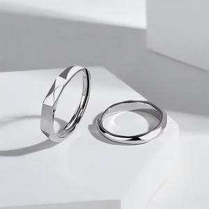 Anillo de Pareja con Proyección de Plata de Ley S925, Anillo para Hombre y Mujer en el Nombre de la Luz, Joyería Fina, Anillos de Moda - Product Image 3