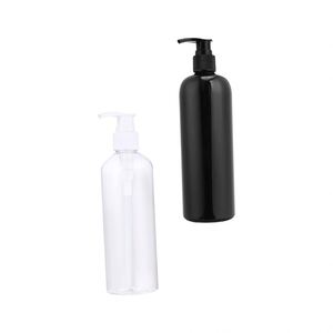 Botellas Redondas Vacías de PET Blanco y Negro de 1000 ml con Pulverizador, para Gel de Ducha, Loción, Champú y Acondicionador para el Cuidado del Cabello - Product Image 1