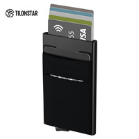 Dompet Logam Tipis Otomatis Anti RFID TILONSTAR, Tempat Kartu Kredit Aluminium, Tempat Kartu Identitas, Grosir