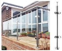 Poteaux en acier inoxydable Offres Spéciales pour système de balustrade de balustrade en verre moderne d'intérieur extérieur pour les caractéristiques de centre commercial d'escaliers de plate-forme de balcon