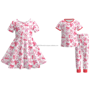Précommande MOQ 5 Robes pour filles à motifs floraux, styles Pâques, vente en gros, vêtements pour sœurs, nouvelle mode, boutique, prix d'usine - Product Image 5