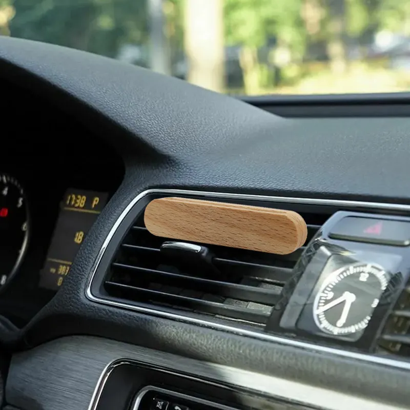 Fragrance Manufacturers Customized Sustainable Wood Luxury Diffuser Car Scent Vent Clip Perfume Car Air