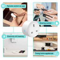 Prise intelligente WiFi Tuya FY41 16A UK avec moniteur d'énergie - Design barre sans écran, personnalisable OEM, pour maison connectée