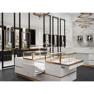 热销珠宝零售商店墙壁展示单元陈列室柜台展示架