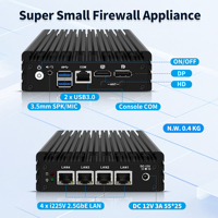 Mini PC CWWK sin ventilador J3710, dispositivo de firewall con 4 puertos LAN i225 de 2.5GbE, RAM DDR3, AES-NI, Pfsense, OPNsense, computadora industrial.