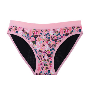 6 colori giovani ragazze adolescenti stampate periodo biancheria intima 4 strati traspirante zoccoli flusso pesante <span class=keywords><strong>mutandine</strong></span> d'epoca <span class=keywords><strong>senza</strong></span> assorbenti - Product Image 4